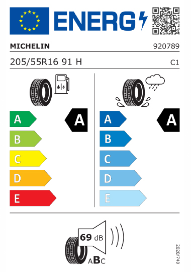 Kia Tyre Label  - michelin-920789-205-55R16